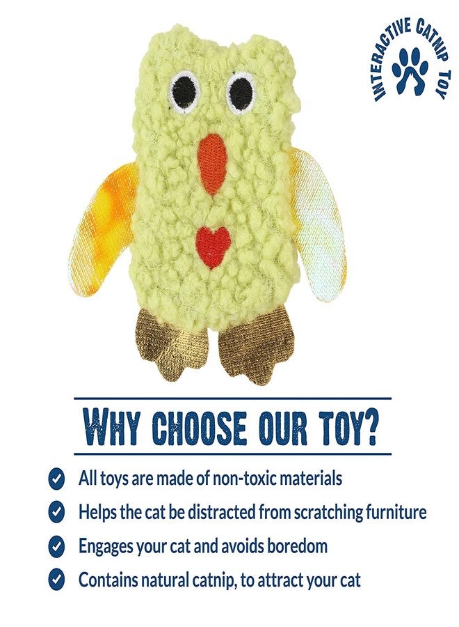 BASIL Plush Catnip Toy - Soft Stuffed Cat Toy with Refillable Nip Pouch | Indoor/Outdoor & Stress Relief | Ideal for Medium Cats | Cute Yellow Plush - Image 5